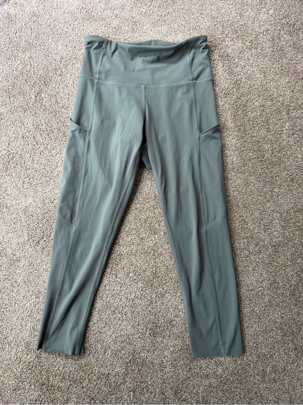 CRZ Yoga High-Waist grey Women's Active Leggings with Side Pockets